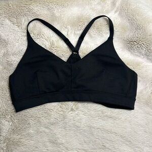 Zella Black Light-Support V-Neck Sports Bra